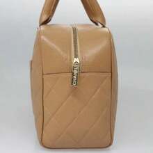 Preowned Authentic Chanel Matelasse Hand Bag Caviar Skin Beige - Nude - View 3