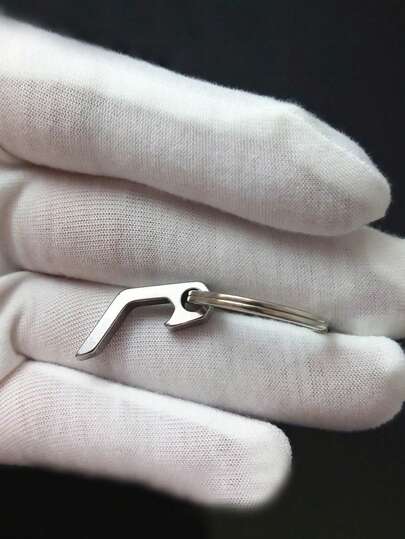 Portable Mini 1pc Stainless Steel Keychain - Manual Pocket-Sized Beverage Opener For Camping & Everyday Use