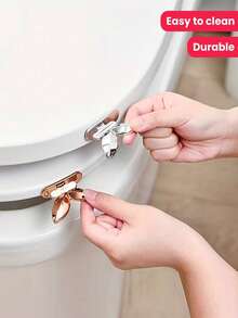 2/4pcs Plastic Non-Dirty Hand Toilet Opener, Practical Toilet Seat Lifter, Avoid Touching Toilet Lid, Household Drawer Handle, Toilet Accessories, Home Essential - Multicolor - View 11