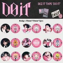 K-pop Stratkid SK Doit 专辑，可爱徽章，粉丝周边商品 - 彩色 - 查看 1