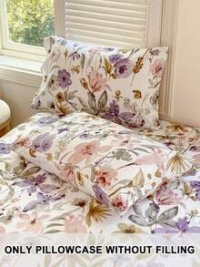 1pc/2pcs/4pcs Floral Print Pillowcase, Breathable Soft Comfortable, Envelope Closure Suitable For Bedroom Sofa Home Decor, Retro Style Bedroom Living Room Home Decor, Pillow Insert Not Included, Suitable For All Seasons - Multicolor - View 2