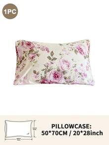 1pc/2pcs/4pcs Floral Print Pillowcase, Breathable Soft Comfortable, Envelope Closure Suitable For Bedroom Sofa Home Decor, Retro Style Bedroom Living Room Home Decor, Pillow Insert Not Included, Suitable For All Seasons - Multicolor - View 31