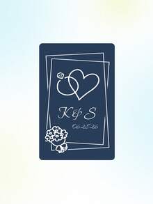 Customized Wedding Playing Cards, Customizable Text, Choose Card Message Book Symbol, Wedding Card Signing Game, Unique Message Book Alternative, Printable Cards And Gift Tags, Wedding Poker Message Book, Wedding Party Favors - Multicolor - View 11