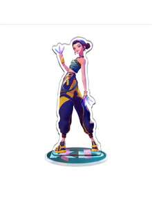 3款卡通动漫韩流人物创意装饰，HUNTR桌面摆件，圣诞袜礼物，情人节复活节假日派对小礼物 - 彩色 - 查看 5