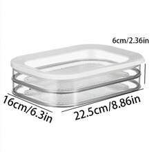 2个可叠放食品储物盒，冰箱收纳盒，肉类/熟食保鲜盒，防漏叠放设计，可重复用于冰箱和冷冻室，适用于奶酪、牛肉卷、虾等，实用方便。 - 彩色 - 查看 14