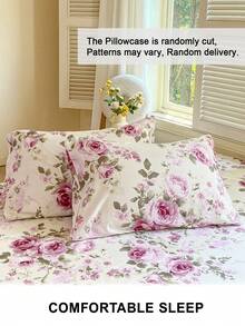1pc/2pcs/4pcs Floral Print Pillowcase, Breathable Soft Comfortable, Envelope Closure Suitable For Bedroom Sofa Home Decor, Retro Style Bedroom Living Room Home Decor, Pillow Insert Not Included, Suitable For All Seasons - Multicolor - View 5
