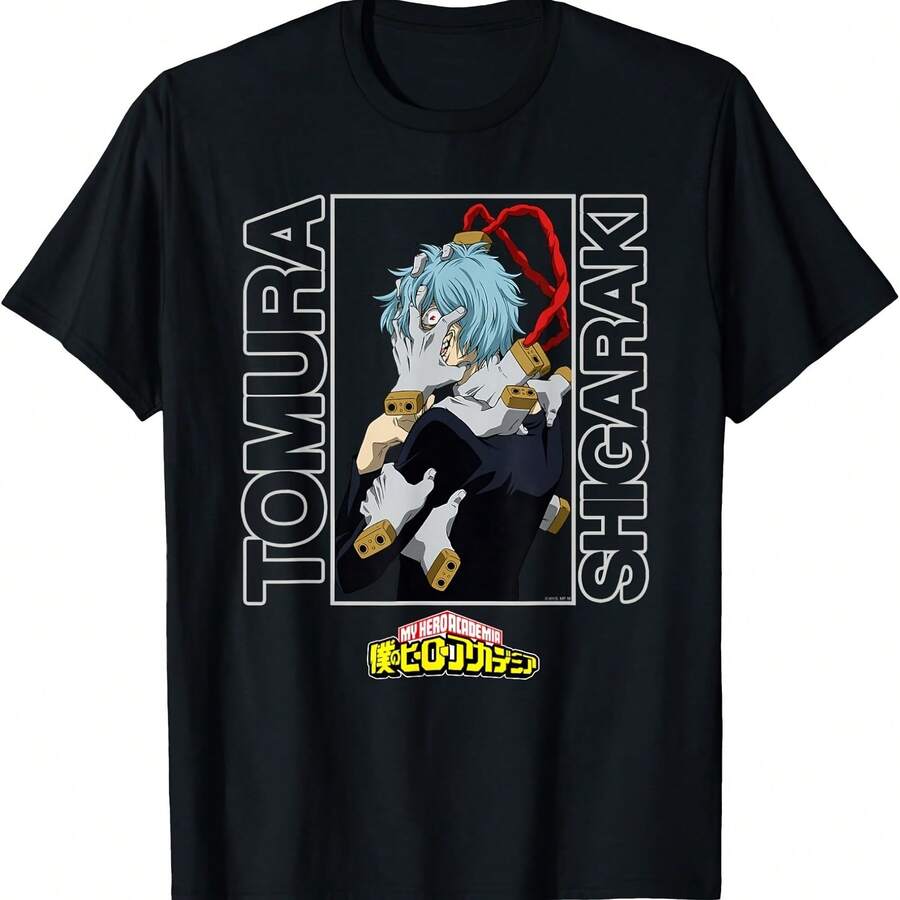 Tomura Shigaraki Anime Camiseta - Negro - Ver 1