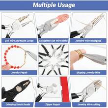 Euuztu 10 Pieces Jewelry Pliers Tools Set, Jewelry Making Tools Include 8 Pieces Pliers, Jump Ring Opener, Tweezers Wire Wrapping, 3D Printing Projects And Other Projects - Set Of 8 - View 5