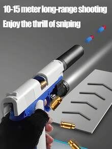 1911 Soft Bullet Manual Toy Gun For Teenagers, Includes 10 Soft Bullets And 8 Shells, Provides Shooting Learning Game, Pistol Model, Toy Gun (This Product Has Two Options: With Or Without Text, Randomly Shipped; Some Accessory Colors Are Randomly Shipped; Manual Measurement May Have Slight Size Deviations) - Multicolor - View 8