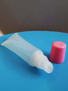 6pcs Lip Gloss Tubes, 5ml Empty Pink Lip Gloss Bottles, Lip Balm Tubes, Cute Squeeze Tubes, Lip Gloss Making Materials, For Lip Gloss Base, Glitter, Pigments - Multicolor - View 8