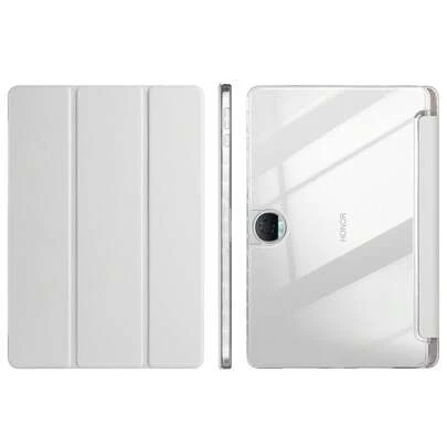 غطاء حماية للتابلت (غطاء التابلت)، تصميم ثلاثي الطي مع فتحة للقلم الشفافة، عالي الجودة، أنيق، خيار مثالي للهواة الموضة، متوافق مع Honor Pad X8a، Honor Pad X9، Honor Pad V9 11.5 بوصة 2025، Honor Pad X9 Pro 2025، Honor Pad X8 Pro، Honor Pad 9، Honor Pad V8 Pro 12.1 بوصة، Honor Pad 10 12.1 بوصة، Honor Pad MagicPad 2، Honor Pad GT Pro، MatePad 11، MatePad SE 11 بوصة، MatePad 11.5 بوصة S، MatePad Air (2024) غطاء حماية للتابلت المخصص
