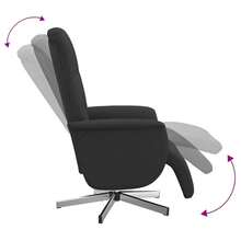 vidaXL Relaxsessel Mit Fußteil Schwarz Stoff - Noir - Voir 6