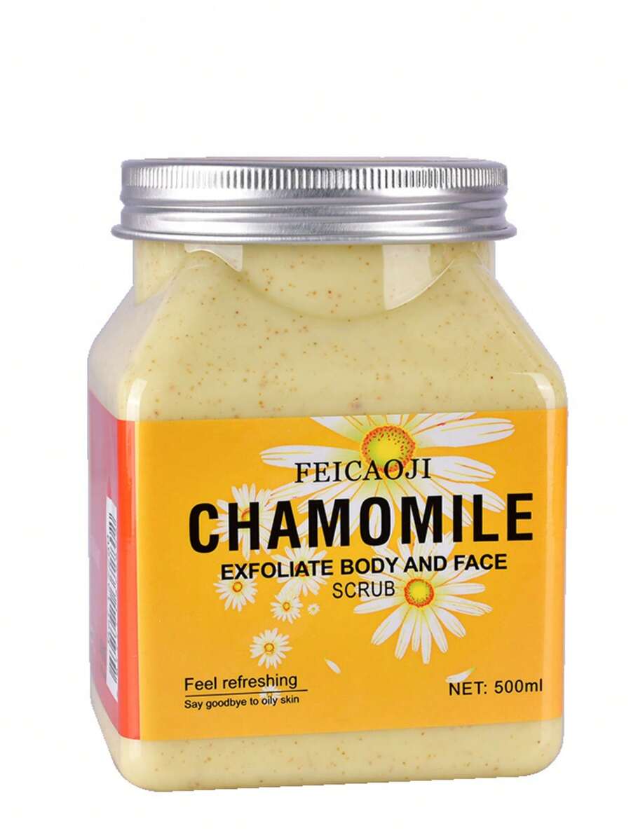 Exfoliante corporal de frutas vegetales de 500 g para limpieza profunda, exfoliación y suavizado de la piel; exfoliante de sales de baño - Manzanilla - Ver 1