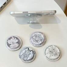 磁吸式推拉手机支架 欧式复古风 高端摇晃式磁吸手机支架 - ABS材质 可伸缩可调节 稳定桌面支撑 外壳纹理设计 用户日常必备 - 彩色 - 查看 2