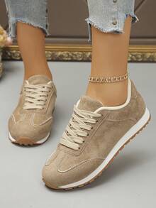 Fashionable Casual Flat Shoes, Women's Party Shoes, Lightweight New Styles, Suitable For All Seasons - Khaki - View 5