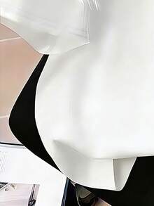 Blusa de manga corta holgada con estampado de dibujos animados para niña preadolescente - Blanco - Ver 7