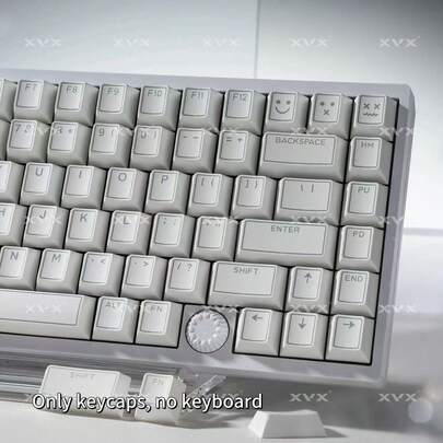 68 piezas de teclas de teclado mecánico con facetas de PBT translúcido de dos colores