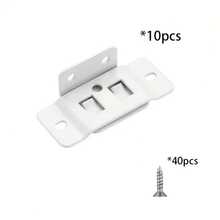 10 piezas Soportes de conexión de muebles de instalación rápida, soportes de esquina de alta resistencia, conectores de esquina de muebles de acero inoxidable con tornillos, adecuados para cajones, gabinetes, mesas y sillas - A - Ver 10