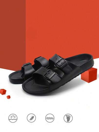 Giày sandal đế bệt Birkenstocks khóa đơn giản dành cho nam