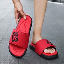 35-48 Plus Size Men's Slippers, Large Size, EVA Lightweight & Soft, Anti-Slip, Wear-Resistant Thick Sole, Open Toe Sandals, Daily Wear & Outdoor Beach - A-red - View 9