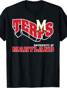 Maryland Terrapins Retro Flashblock Black T-Shirt - màu đen - Xem 1