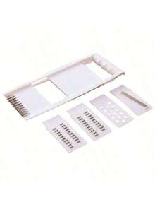 Máy thái rau củ 6 trong 1, máy cắt rau củ đa chức năng, máy chế biến thực phẩm, máy thái hành tây có rổ lọc, máy thái cà rốt và tỏi có hộp đựng, dụng cụ nhà bếp, thích hợp cho gia đình/nhà hàng để thái rau củ nhanh chóng. - trắng - Xem 10