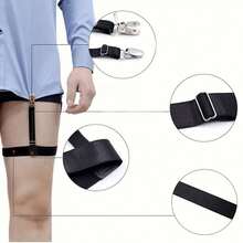 1pc/2pcs/4pcs Shirt Stays, Unisex Shirt Garters For Keeping Shirt Tucked In, Adjustable Shirt Holders - Multicolor - View 5