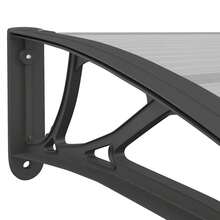vidaXL 350x75 Cm Polycarbonat Vordach In Schwarz Und Transparent - A - Visualizzare 7