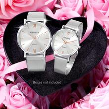 Couple's Quartz Watch, Fashion Casual, Suitable For Men And Women, Perfect For Daily Wear, Birthday, Party, Holiday Gift, Ideal For Personal Use Or Gift-Giving (Watch Box Not Included) - 銀色 - 查看 10