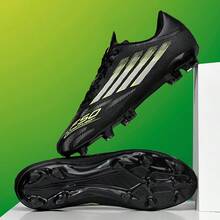 1双全新男女足球鞋，低帮钉鞋，适合上学、比赛、训练，防滑、耐磨、抓地力强，男女通用成人足球鞋 - 黑色 - 查看 3