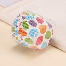 100个复活节图案纸杯蛋糕衬垫，蛋糕纸杯，适合家庭聚会、节日派对蛋糕，复活节完美之选 - 彩色 - 查看 17