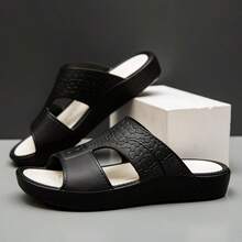 Casual Beach & Home Slippers - Black - View 7