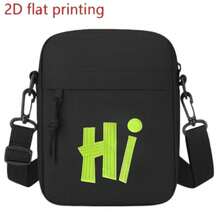 Fluorescent Green Fashionable Printed Design Crossbody Bag, Adjustable Strap, Multi-Compartment Lightweight And Easy To Carry Daily Shoulder Bag, Zipper Closure, Perfect Gift For Friends - Black - View 1