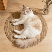 1pc Earthy Brown Pineapple Pattern Mat, Faux Jute Pineapple Texture Material, Suitable For Cat/Dog Beds, Crawling Mats, Sleeping Pads And Other Multipurpose Mats. Mat/Tablecloth/Soft & Comfortable, Spring/Summer New Item, Holiday Decor - Multicolor - View 6