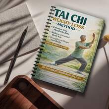 太极减肥塑形28天计划，每日10分钟居家练习，零基础低冲击，护膝，改善姿势和平衡，增强核心力量，成人螺旋装订健身计划手册，彩色印刷，1本 - A - 查看 5