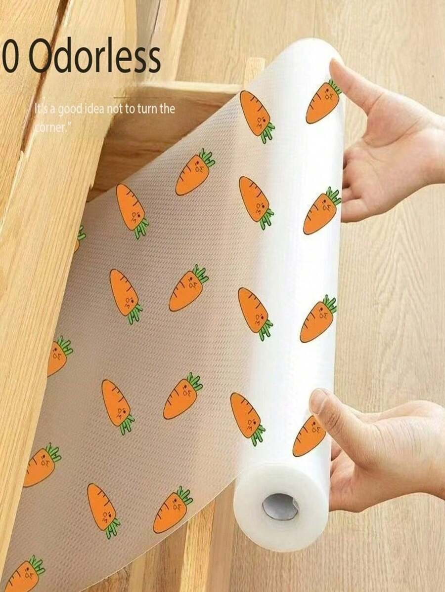1pc Waterproof Drawer Liner Paper, Thickened Kitchen Cabinet Anti-Oil Anti-Moisture Sticker, Wardrobe Shoe Cabinet Dirt Protection Mat,Cute Stuff - A - View 1