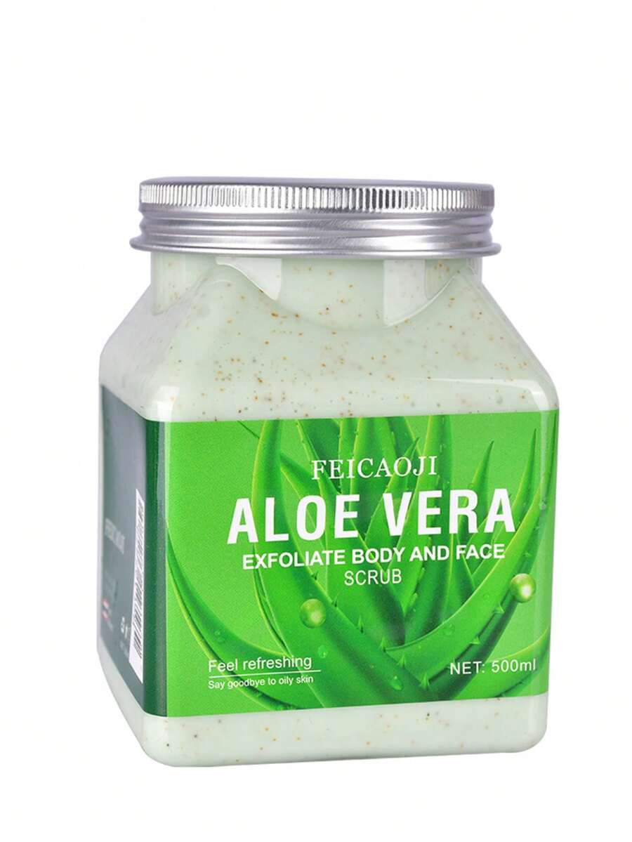 Exfoliante corporal de frutas vegetales de 500 g para limpieza profunda, exfoliación y suavizado de la piel; exfoliante de sales de baño - Aloe vera - Ver 1