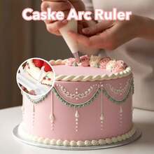 2Pcs Cake Arch Guide Tool, Fondant Cake Arc Ruler, Cakes Decorating Gadgets Flip Cakes Arc Ruler, Decorative Marking Divider Aid For Home Bakeries Pastry Shops(Style A) - Style B - View 2