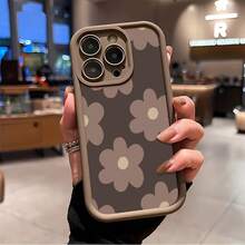 Estampado de flores en color marrón. Esta elegante funda es compatible con Samsung, Apple, VIVO, OPPO, , Transsion, ,  y Honor. Fabricada en silicona TPU, ofrece protección contra golpes y caídas, además de una sensación superior. Es un regalo ideal para familiares, amigos y seres queridos, y una opción perfecta para San Valentín y Año Nuevo. - Marrón - Ver 2