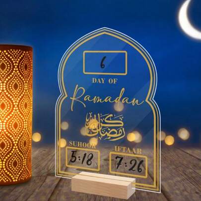 Acrylic Desktop Ornaments Holiday Cultural Display Stand Home Decoration Countdown Desktop Ornaments