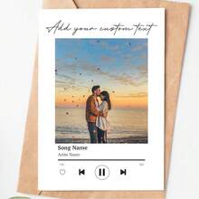 Personalized Photo Card, Custom Music Card, Song Card, Anniversary Card, Wedding Card, Birthday Card, Girlfriend Card, Create Your Own Card - A - View 2