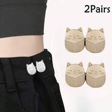1/2/3/4 Pairs Cat Buckle Detachable Waist Cincher, No Sewing Denim Waist Shaper For Cats - Multicolor - View 15