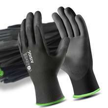 JOISIV PU Coated Work Gloves, Non-Slip Durable Gloves, Lightweight Breathable Knit, Suitable For Construction, Industrial, Warehousing, Gardening, Home Repair, Assembly And General Tasks, Unisex - 16 PCS - View 11
