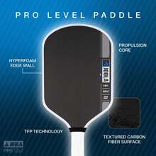 1 pièce Raquette de pickleball Pro IV T700 en fibre de carbone - Surface en fibre de carbone d'origine - Hyerion - 14 mm/16 mm - Technologie de puissance flexible - Noyau de propulsion - Certifiée UPA-A et USAP - Hyperion - Voir 4