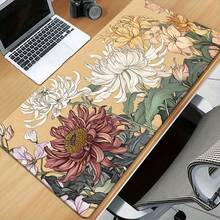 1 tấm lót bàn làm việc bằng cao su in họa tiết hoa cổ điển phong cách Boho, cỡ XXL, đa chức năng, dùng làm tấm lót chuột, tấm lót bàn phím chơi game, tấm lót bàn làm việc văn phòng, món quà lý tưởng cho gia đình và bạn bè, đồ dùng văn phòng, trang trí văn phòng. - A - Xem 2