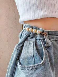 6pcs/Set Aluminum Alloy Waist Cincher With Pins, Modern Rhinestone & Butterfly Decor Home Waist Accessory, Fit For Women & Girls To Tighten Pants Waist & Decorate (4/6/1pc) - Nhiều màu - Xem 3