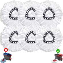 Mop Head Replacement For Ocedar Mop Heads Replacements, Spin Mop Refills With Premium Microfiber - Easy To Clean And Machine Washable, 6 Pack Replace Head - A - View 1