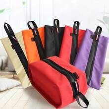 Bolsa de Viaje para Zapatos para Hombres y Mujeres Organizador de Almacenamiento de Zapatos Resistente al Agua con Cierre de Cremallera - Negro - Ver 7