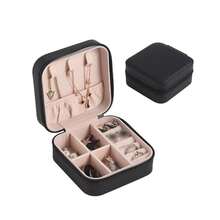 1 Peça Caixa de Joias de Viagem com Espelho, Pequena Caixa de Armazenamento de Brincos, Anéis e Colares em Couro PU, Caixa Protetora à Prova de Poeira e Anti-Oxidação, Caixa de Exibição de Joias, Presente para Namorada, Mãe, Volta às Aulas, Decoração do Quarto de Maquiagem - Multicolorido - Visão 18