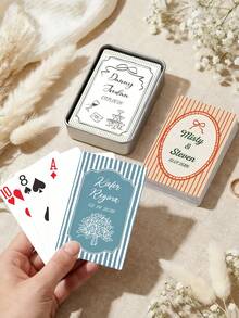 Customized Wedding Playing Cards, Customizable Text, Choose Card Message Book Symbol, Wedding Card Signing Game, Unique Message Book Alternative, Printable Cards And Gift Tags, Wedding Poker Message Book, Wedding Party Favors - Multicolor - View 4